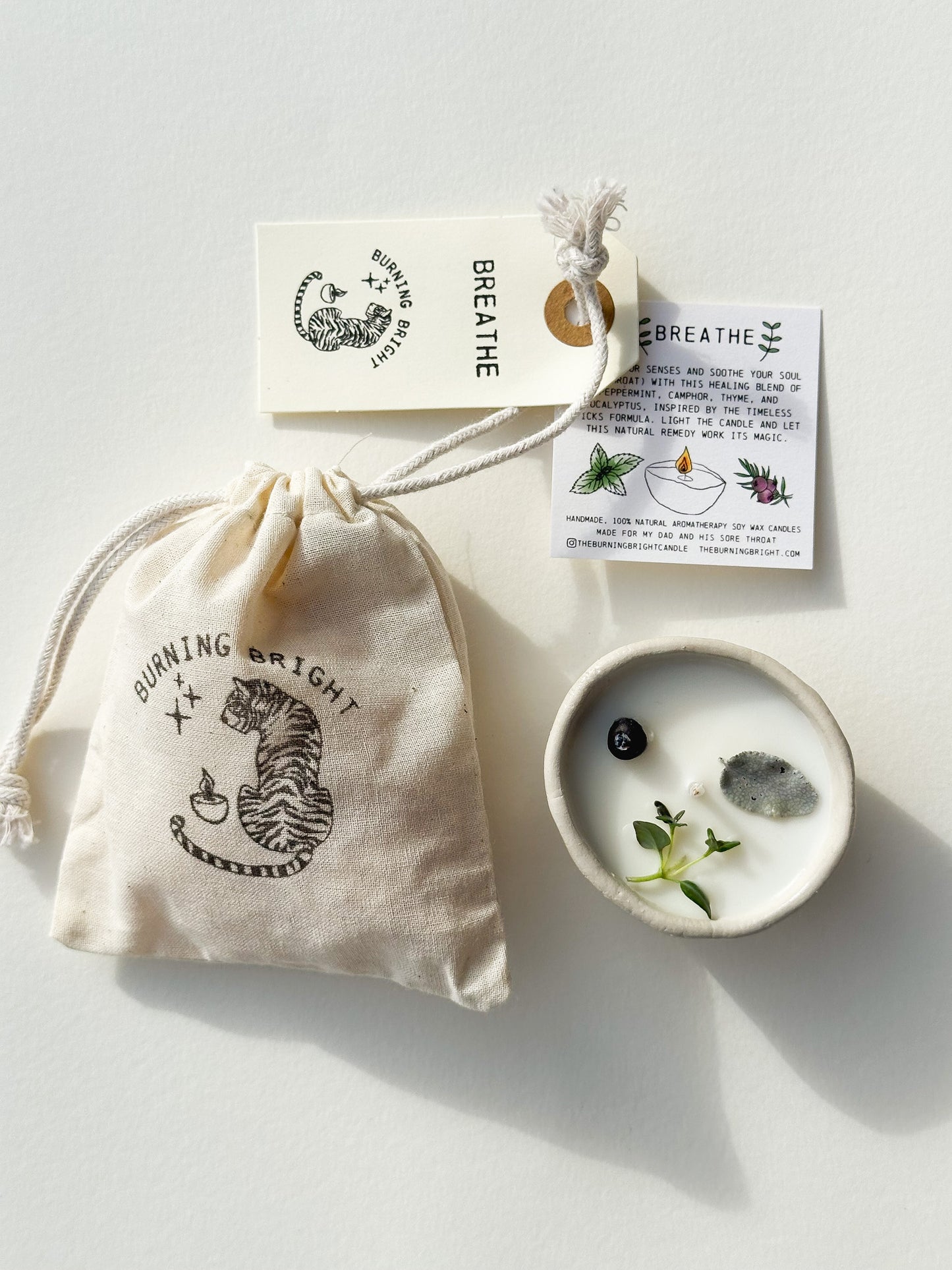 Botanical Aromatherapy Peppermint Menthol Candle