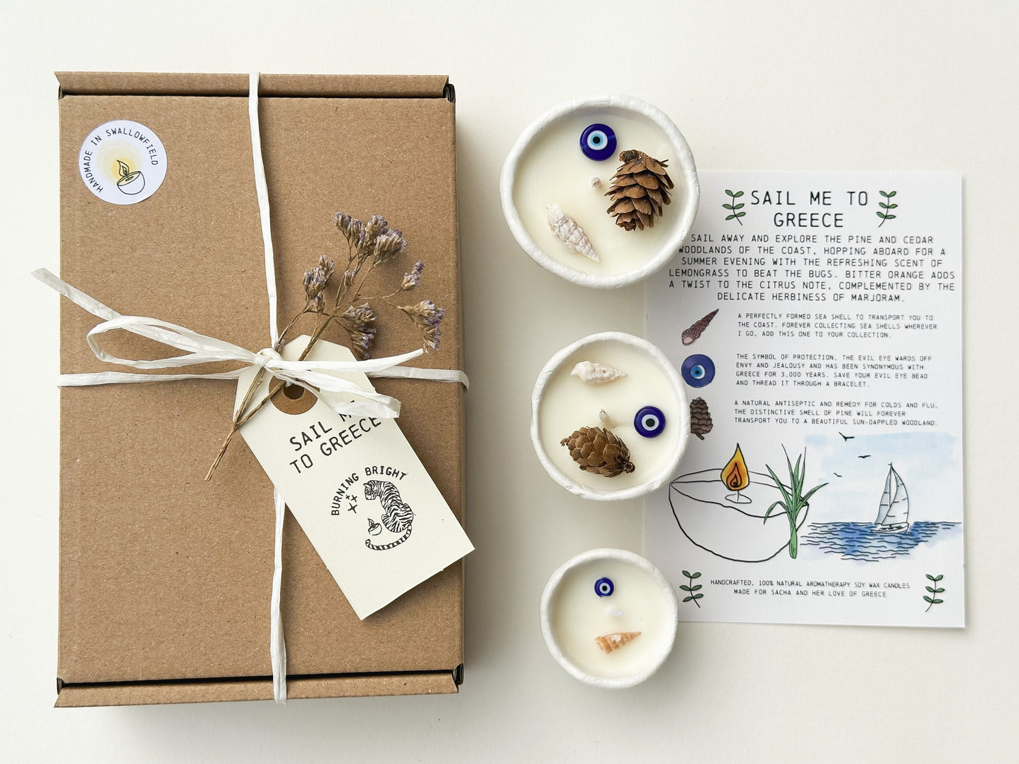 Botanical Aromatherapy Lemongrass Protection Candle Gift Set
