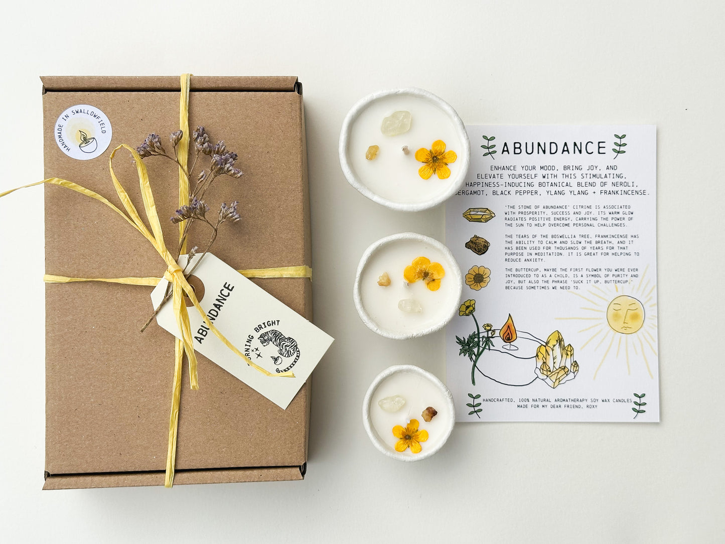 Botanical Aromatherapy Abundance Manifesting Candle Gift Set