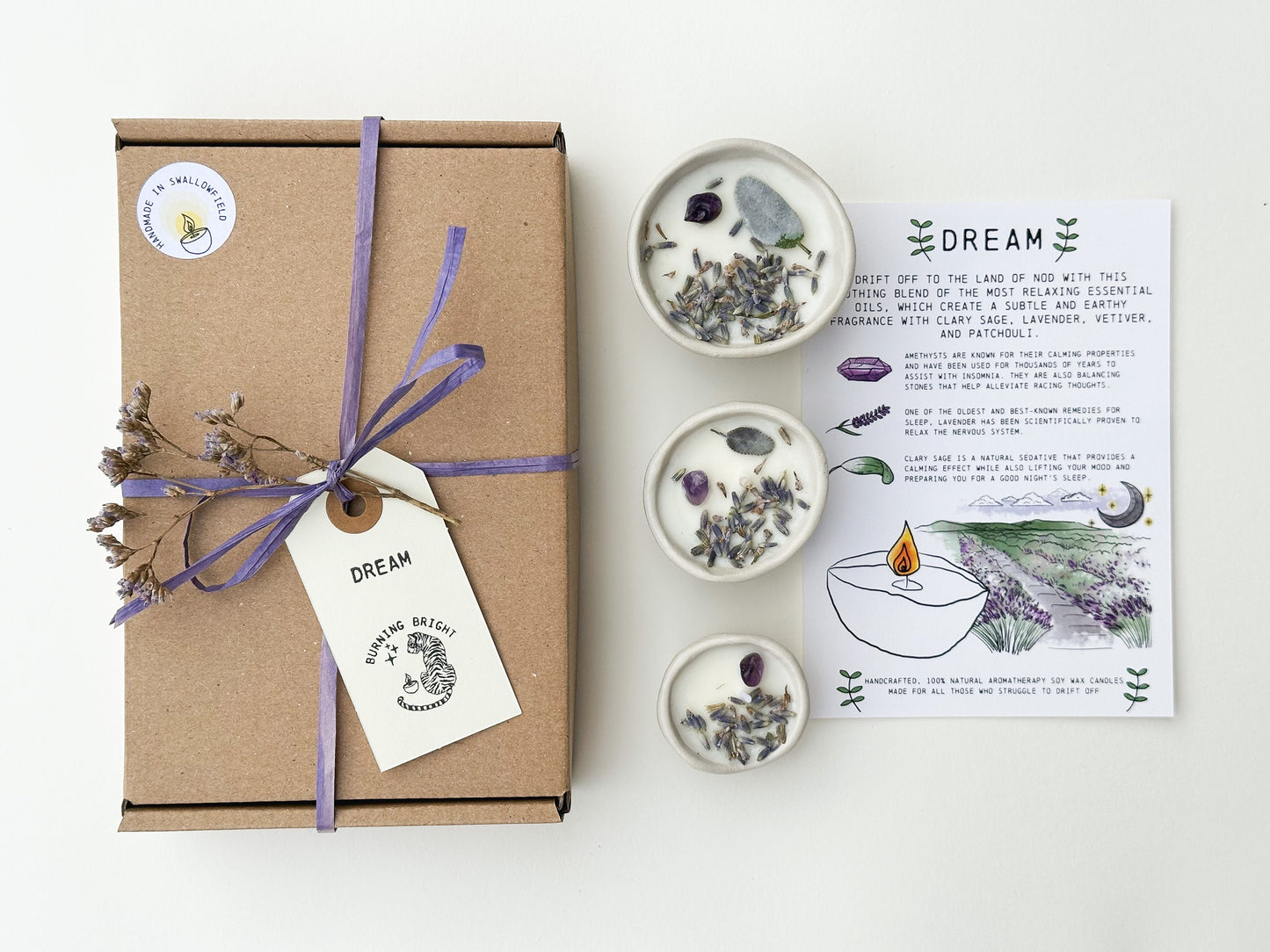 Botanical Aromatherapy Lavender Sleep Candle Gift Set