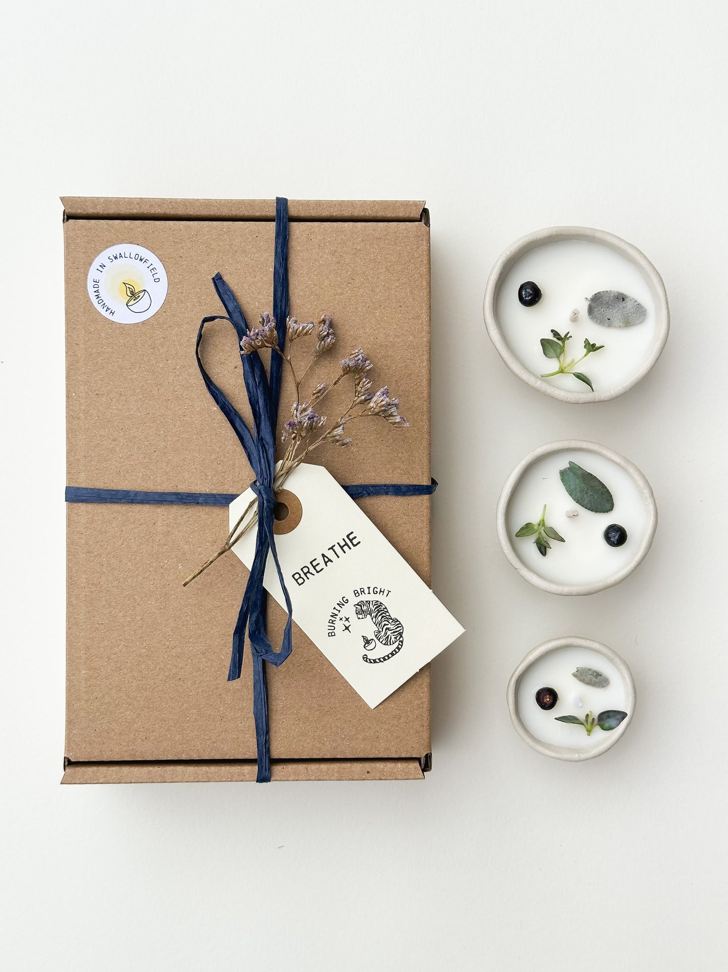 Botanical Aromatherapy Peppermint Menthol Candle Gift Set