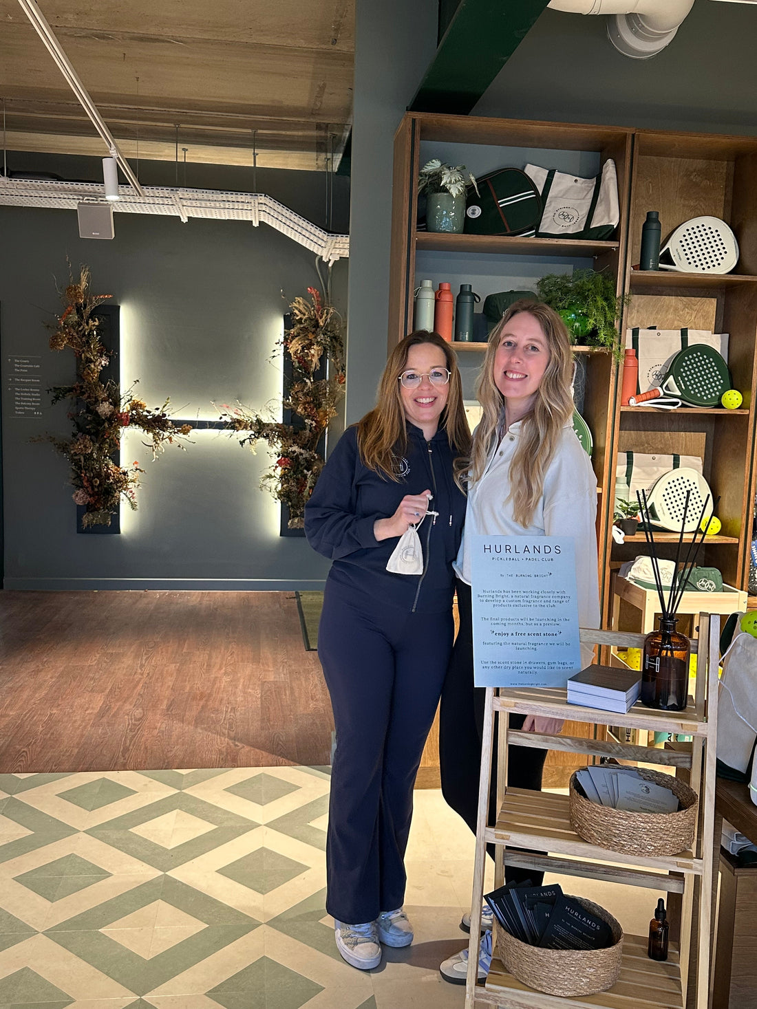 Laura and me! At the soft launch of Hurlands