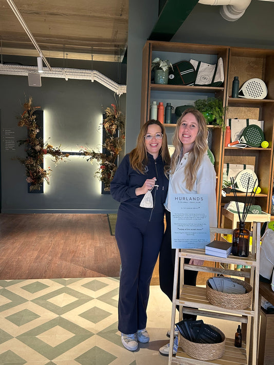 Laura and me! At the soft launch of Hurlands